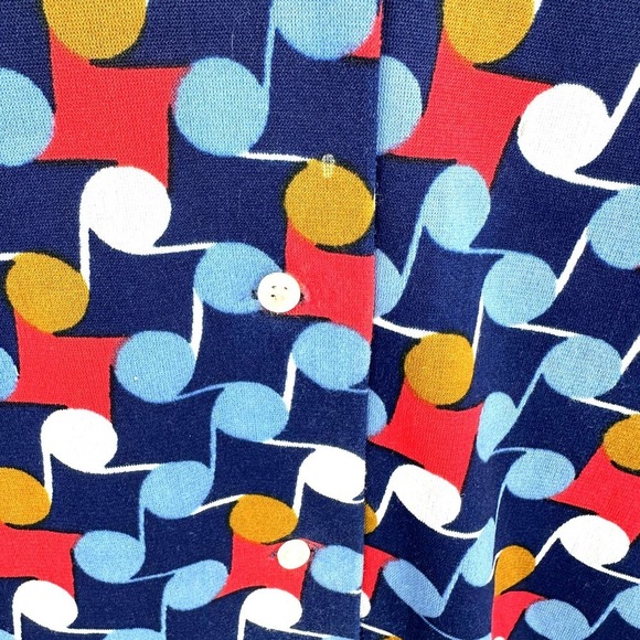 VINTAGE Hilton Head Sportswear 70s Music Note Blouse 11/12 - Picture 7 of 9